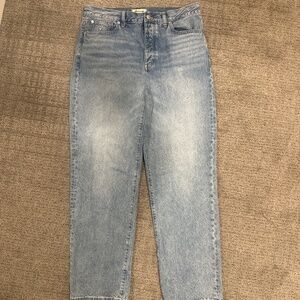 Women’s Madewell low slung straight jeans size 30T